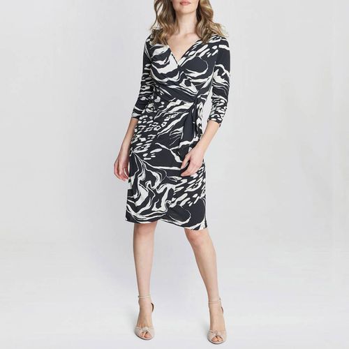 Bianca Printed Jersey Ruffle Dress - Gina Bacconi - Modalova