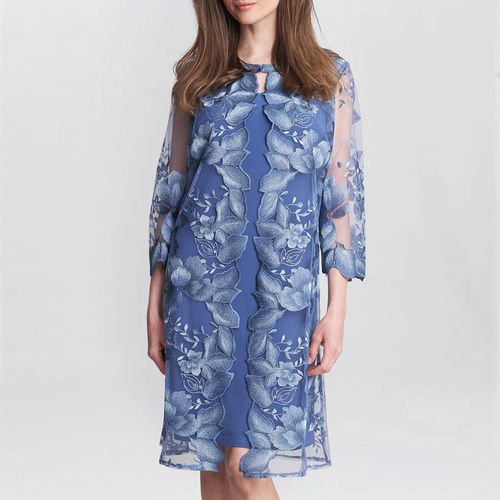 Savoy Embroidered Lace Jersey Dress - Gina Bacconi - Modalova