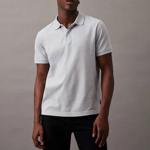 Grey Oxford Two Tone Polo Shirt - Calvin Klein - Modalova