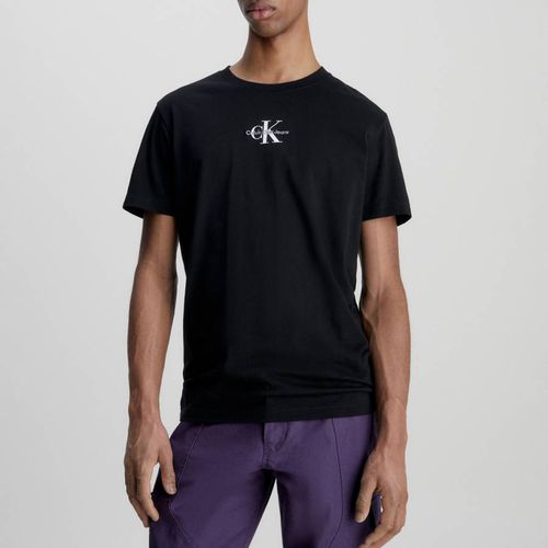 Black Monologo Cotton T-Shirt - Calvin Klein - Modalova