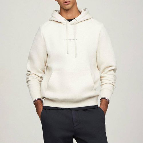 Cream Tommy Logo Tipped Hoody - Tommy Hilfiger - Modalova