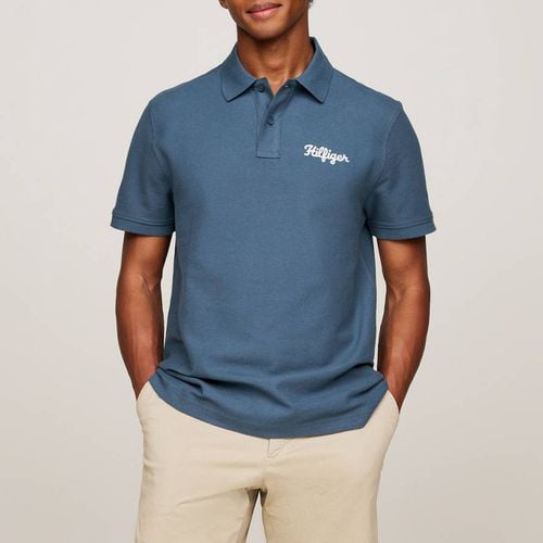 Blue Chainstitch Logo Polo Shirt - Tommy Hilfiger - Modalova