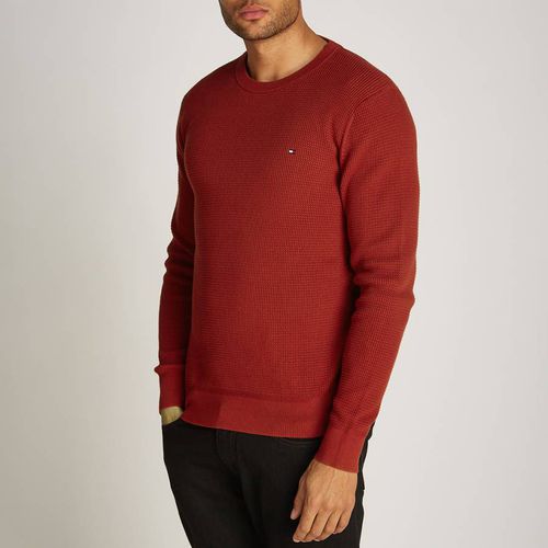 Rust Textured Jumper - Tommy Hilfiger - Modalova