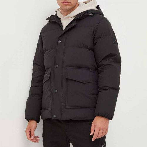 Black Hooded Puffer Jacket - Tommy Hilfiger - Modalova