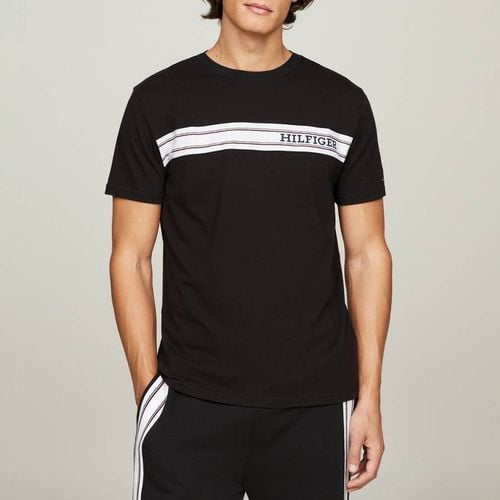 Black Striped Crew Neck T-Shirt - Tommy Hilfiger - Modalova