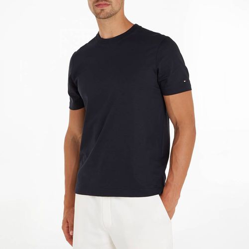 Navy Mercerized T-Shirt - Tommy Hilfiger - Modalova