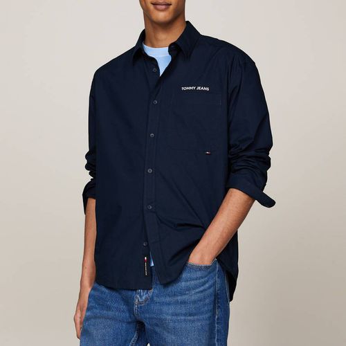 Navy Embroidered Classic Shirt - Tommy Hilfiger - Modalova