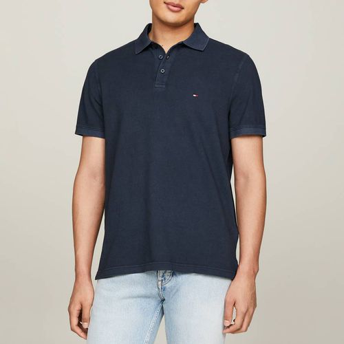 Navy Garment Dye Polo Shirt - Tommy Hilfiger - Modalova