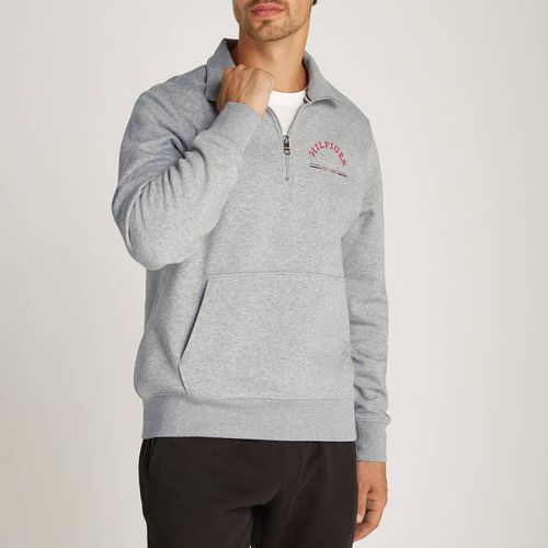 Grey Half Zip Sweatshirt - Tommy Hilfiger - Modalova