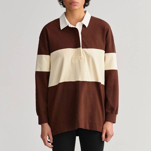 Brown Stripe Cotton Rugby Top - Gant - Modalova