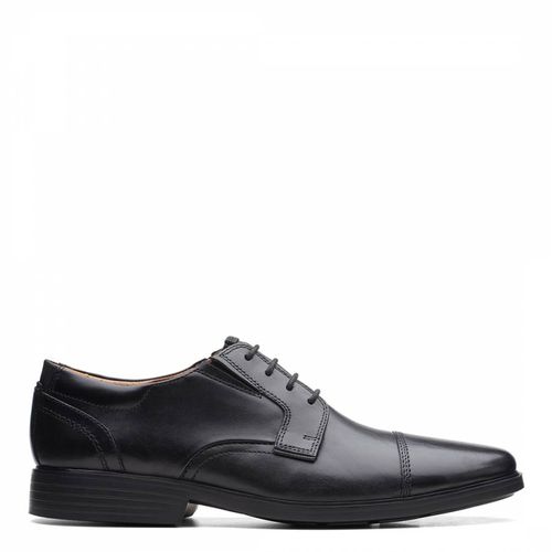 Men's Black lite Cap Leather Oxford Shoes - Clarks - Modalova