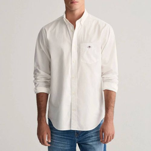 White Regular Poplin Shield Shirt - Gant - Modalova