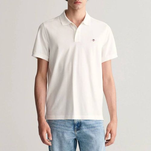 White Pique Cotton Polo Shirt - Gant - Modalova