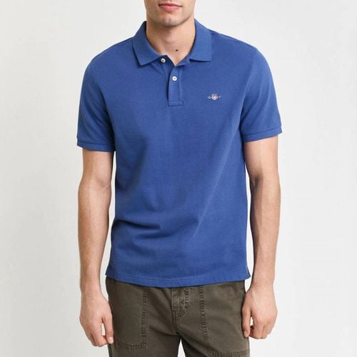 Blue Pique Cotton Polo Shirt - Gant - Modalova