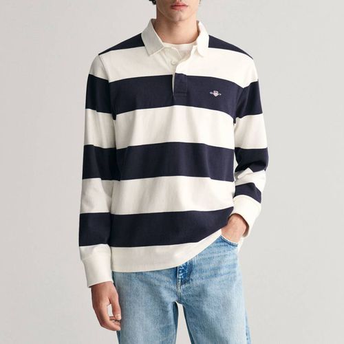 Ecru Shield Barstripe Cotton Rugby Shirt - Gant - Modalova