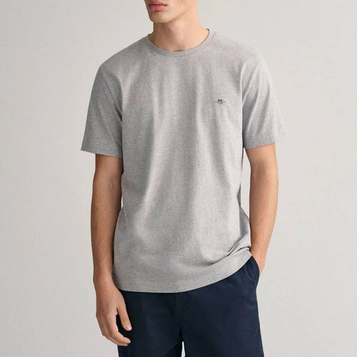 Grey Shield Logo Crew Neck T-Shirt - Gant - Modalova