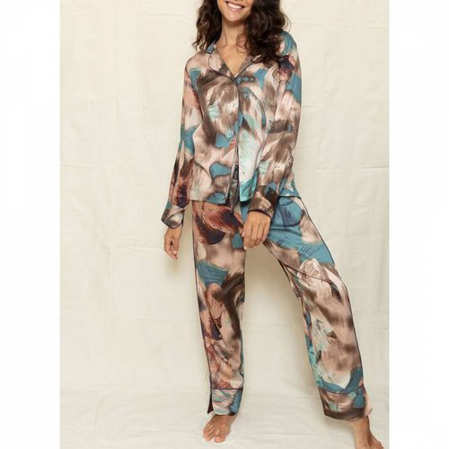 Multi Soho Abstract Print Pyjama Set - Fable & Eve - Modalova