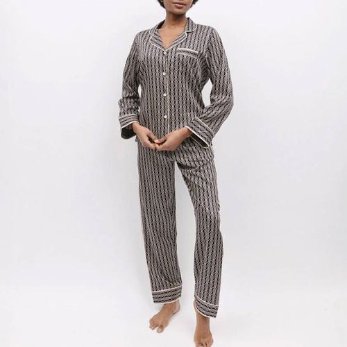 Black Brixton Geo Print Pyjama Set - Fable & Eve - Modalova