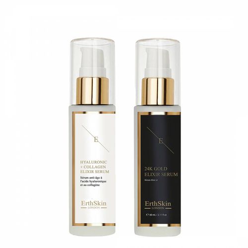 Anti-Wrinkle Elixir Serum 24K Gold - 60Ml + Hyaluronic Acid &Amp;Amp; Collagen Serum - 60Ml - ERTH SKIN - Modalova