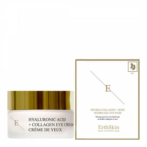 Hyaluronic Acid + Collagen Pro Age Eye Cream 30Ml + Double Collagen + Rose Hydrogel Eye Pads 5 X 2 - ERTH SKIN - Modalova