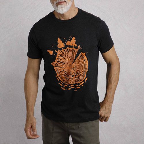 Black Woodsman Printed T-Shirt - Weird Fish - Modalova