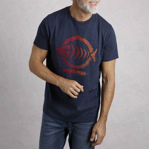 Navy Velocity Printed T-Shirt - Weird Fish - Modalova