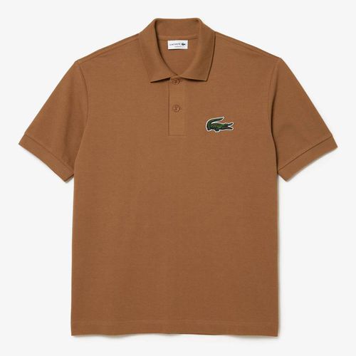 Brown Croc Polo Shirt - Lacoste - Modalova