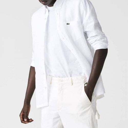 White Long Sleeve Shirt - Lacoste - Modalova