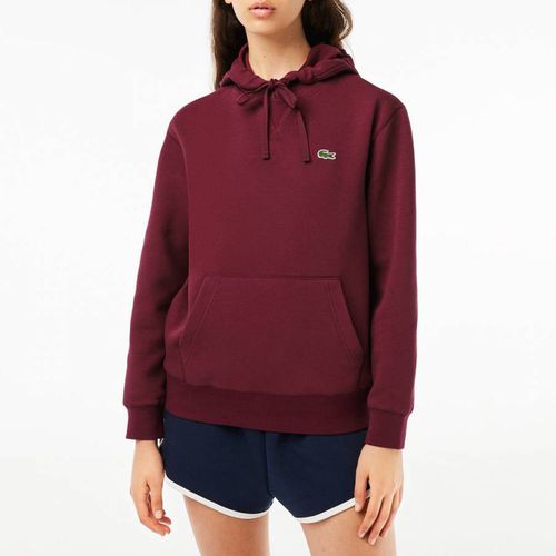 Dark Drawstring Cotton Blend Hoodie - Lacoste - Modalova