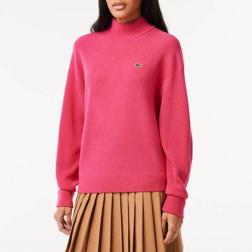 Pink Turtle Neck Wool Jumper - Lacoste - Modalova