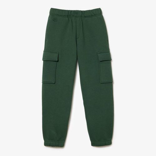 Teen Boy's Dark Cotton Blend Cargo Joggers - Lacoste - Modalova