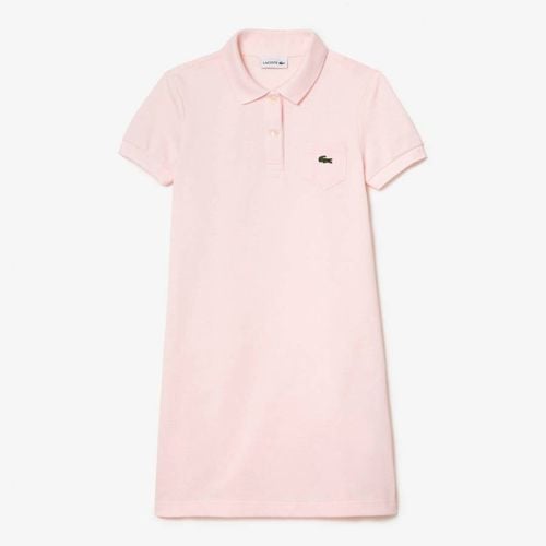 Kid Girl's Pale Cotton Polo Shirt Dress - Lacoste - Modalova