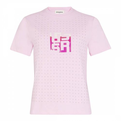 Pink Printed Metallic T-shirt - Sonia Rykiel - Modalova