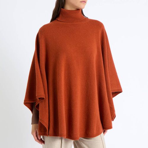 Copper Cashmere Roll Neck Poncho - N°· Eleven - Modalova