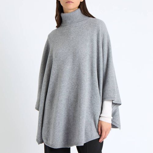 Grey Cashmere Roll Neck Poncho - N°· Eleven - Modalova