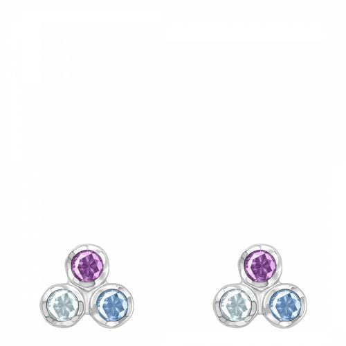 Silver Twilight Array Trio Studs - Dower & Hall - Modalova