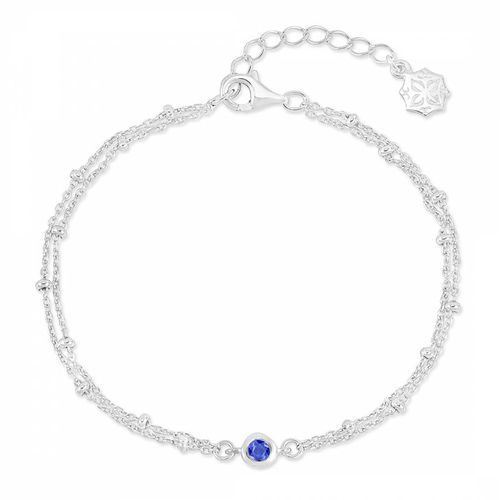 Blue Spinel Dewdrop Double Chain Bracelet - Dower & Hall - Modalova