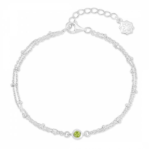 Peridot Dewdrop Double Chain Bracelet - Dower & Hall - Modalova