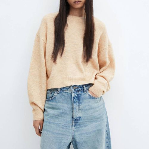 Beige Crew Neck Jumper - Mango - Modalova