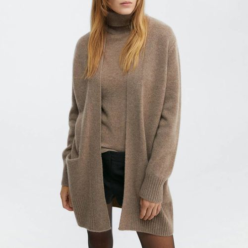 Brown Cashmere Cardigan - Mango - Modalova