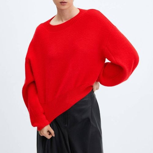 Red Puff-Sleeve Knitted Jumper - Mango - Modalova