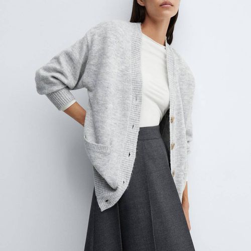 Light Grey Oversized Cardigan - Mango - Modalova