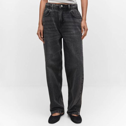 Denim Waist Straight Slouchy Jeans - Mango - Modalova