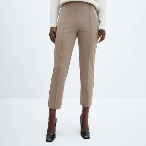 Brown High-Waist Skinny Trousers - Mango - Modalova