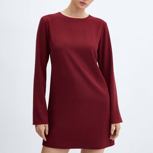 Red Long-Sleeved Short Dress - Mango - Modalova