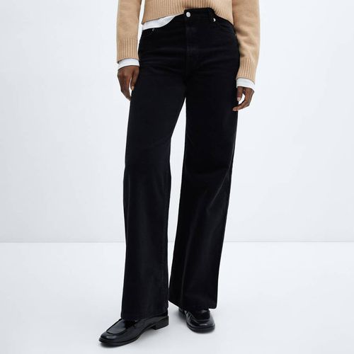 Charcoal Straight Mid-Rise Corduroy Pants - Mango - Modalova