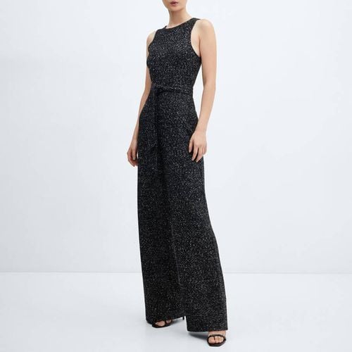 Black Marbled Tweed Jumpsuit - Mango - Modalova