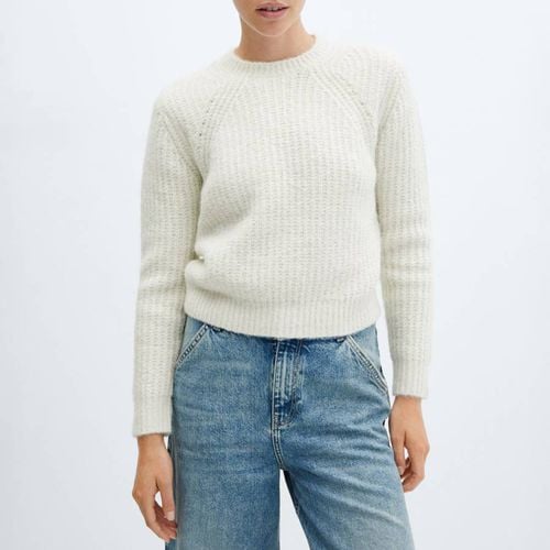 Ivory Knitted Jumper - Mango - Modalova