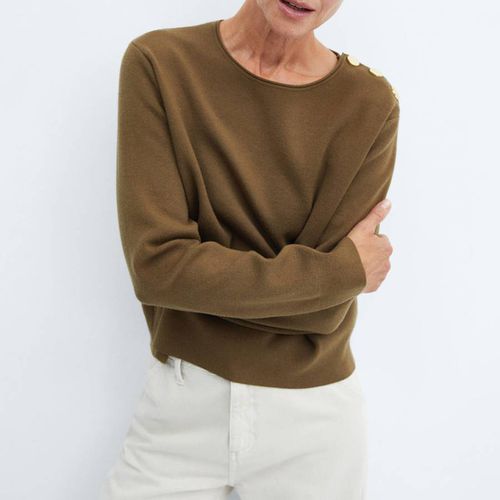 Khaki Shoulder Buttons Jumper - Mango - Modalova