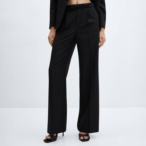 Black Crop Jogger Wool Mix Trouser - Mango - Modalova